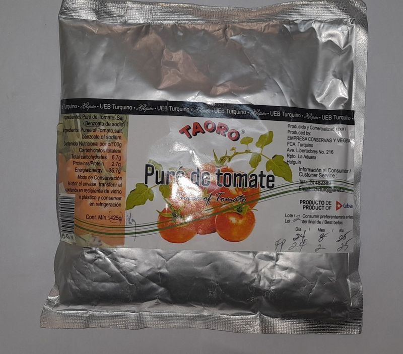 Puré de Tomate concentrado en Bolsa Doy Pack 1 kg.